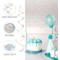 thumbnail image 5 of Durable Hanging Swirl Streamers,Set of 24 Party Swirl Decoration for Indoor,Iridescent White Shinny Hanging Swirl Decorations for Wedding,Birthday, 5 of 7