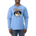 thumbnail image 2 of Wild Bobby, Cute Pug Life Living, Animal Lover, Men Long Sleeve Shirt, Light Blue, Small, 2 of 4