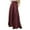 196#YUAN-Red, variant on Skirt Casual High Waist Flowy Plaid Maxi Skirt Side Slit A Line Boho Long Skirt For Everyday Wear Versatile Outfits Black L