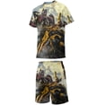 thumbnail image 2 of Kids Transformers Short Sleeve T-Shirt And Shorts Outfit Set Athletic Mesh Shorts Set for Boys, 2 of 7