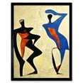 thumbnail image 1 of Two Figures Dancing Modern Abstract Painting Art Print Framed Poster Wall Decor 12x16 inch, 1 of 5