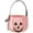 Pink, variant on 1PC Halloween Pumpkin Basket, Pastel Small Trick or Treat Buckets, Halloween Goodie Candy Gift Bags with Handle for Halloween Exchange Supplies, 7.87 x 5.12 Inch, Light Violet