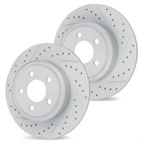 R1 Concepts Drilled and Slotted Carbon Coated Disc Brake Rotor Set WBPN1-74030