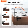 thumbnail image 3 of VEVOR Hot Tub Cover Lift, Spa Cover Lift, Height 31.5" - 41.3" Width 69" - 100.5" Adjustable, Installed on Both Sides at the Top, Suitable for Various Sizes of Rectangular Bathtubs, Hot Tubs, Spa, 3 of 10