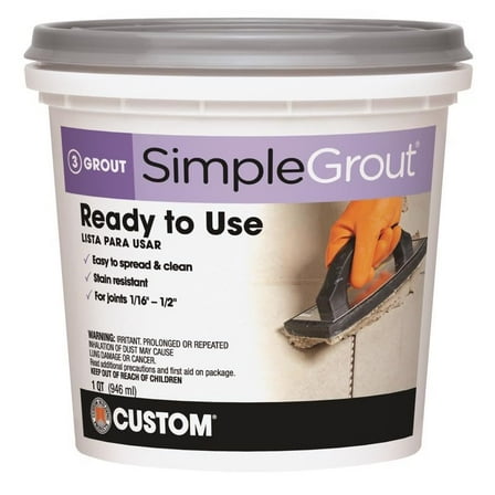 Simple Grout PMG381QT 1 Quart Bright White Pre-Mixed Grout