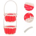 thumbnail image 3 of MasteelfCA 6Pcs Mini Woven Baskets with Handles Plastic Flower Basket Party Favors Containers, 3 of 8