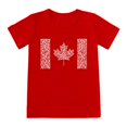 thumbnail image 2 of AQUARIVE Hauts pour Garçons Fête du Canada Été Décontracté avec Impression Tendance Manches Courtes Col Rond Doux et Confortable Chemises de Sport pour Garçon Rouge 3-4 T, 2 of 4