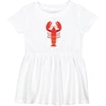 thumbnail image 3 of Inktastic Lobster Cute Ocean Creature Girls Baby Dress, 3 of 5