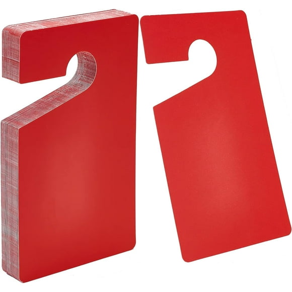 30 Pcs Étiquettes Suspendues Vierges Rouges 3x5 Pouces en Plastique DIY Résistant aux Intempéries pour Décoration de Porte Bricolage Maison Bureau Hôtel Restaurant