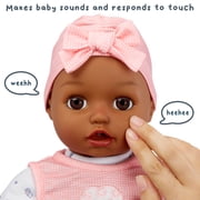 Baby Born My Real Baby Doll Harper, Dark Brown Eyes, Soft-Bodied, Kids Ages 3+, Drinks & Wets, Cries Tears
