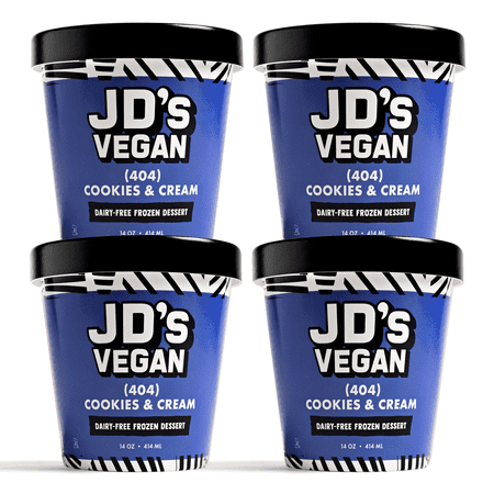 JD s Vegan  404 Cookies & Cream Ice Cream  1 Pint  4 Count