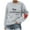 Gray Sweatshirts, variant on Htigea Womens Crewneck Tops Thin Fleece Long Sleeve Sweatshirts Casual Loose Pullover Tops Trendy Print Sweatshirt Beige S