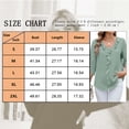 thumbnail image 5 of TEMOFON Women Summer Blouses Plus Size Dressy Casual Ruffle V Neck Tops Comfy Loose Fit 3/4 Sleeve Solid Color Chiffon Shirts, 5 of 5
