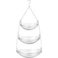 thumbnail image 2 of 3-Tier Chrome Wire Hanging Basket, Fruit Organizer Basket, 2 of 5
