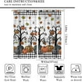 thumbnail image 2 of Autumn Pumpkin Curtains,Rustic Country Farmhouse Fall Floral Black White Buffalo Check Plaid Tree Rustic Plank Wooden Decor Fabric Window Drapes Treatmen for Bedroom Living Room 42x84in,2 Panel Set, 2 of 6