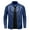 Blue, variant on Men's Solid Color Leather Jacket Fashionable PU Leather Long Sleeved Stand Collar Leather Jacket Blue XL(XL)