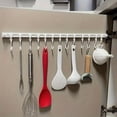 thumbnail image 1 of 1pc Sliding Hook, Kitchen Storage Rack, Door Back S Sticker, Adhesive Hook, Row Hook, No Punching Row Hanger, 1 of 5