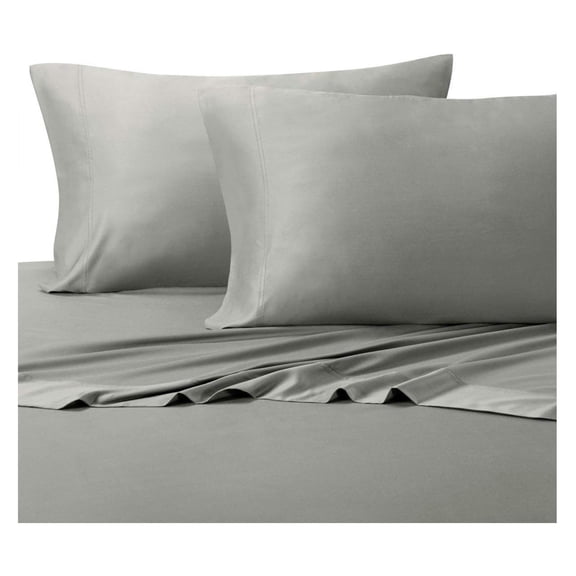 Silky-Soft Viscose from Bamboo-Cotton , California King 4PC Bed Sheets Set, Grey
