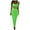 Green, variant on 2 Piece Outfit Maxi Dress for Women Summer Deep U Neck Sleeveless Tank Crop Tops Long Skirt Set Party Bodycon Dresses Black L