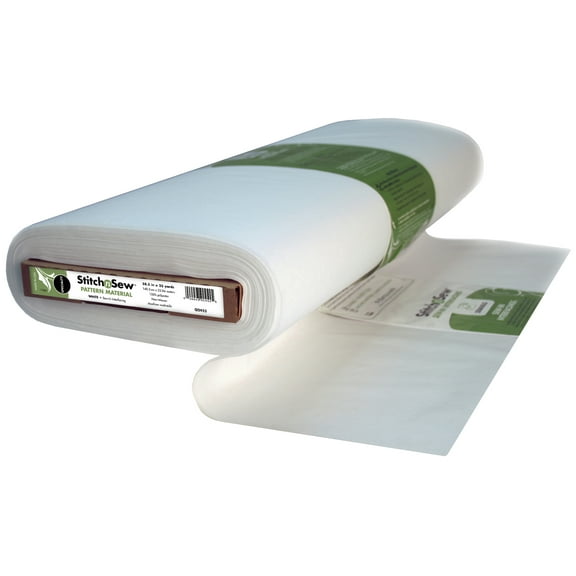 StitchnSew by HeatnBond Sew-in Pattern Material Non-Woven 58.5 inch Fabric Interfacing, White, 25 yd Bolt