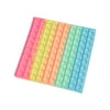 Push Pop Toy Square Octagonal Silicone Squeeze Sensory Toy, Rainbow Push Bubble Educational Toy