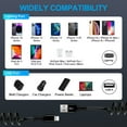 thumbnail image 7 of Compatible for iPhone Charger, 2 Pack 6ft Coiled USB A to Light-ning Cable Fast Charging Cable, Power Delivery Charging Cord Compatible with iPhone 14 13 12 11 X XS XR 8, iPad, AirPods Pro(Black), 7 of 7