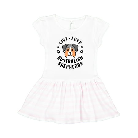 

Inktastic Live Love Australian Shepherds Gift Toddler Girl Dress