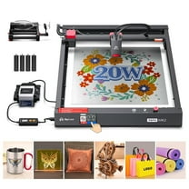 Algo MK2 20W Higher Accuracy Engraver and Cutter with Air Assist&Rotary, Engrave Hundreds of Colors On Metal Steel with 3.5" Touch Screen, Engraving Machine for DIY Personalized Gift