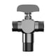 thumbnail image 1 of Adaptador en T giratorio de unión de conector con válvula de cierre, divisor de grifo en T gris, 1 of 9