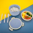 thumbnail image 1 of Lonchera Bento Kdkad para adultos, con 3 compartimentos, ideal para hombres y mujeres, ideal para almuerzos, con cuchara, palillos y tenedor. Apto para microondas y lavavajillas., 1 of 6