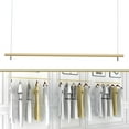 thumbnail image 4 of Autrinix Ceiling-Mounted Clothing Rack with Adjustable Height, 66.14lbs Load Capacity, Modern Gold and Silver Finish, Perfect for Retail Stores or Home Use, 4 of 11