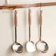 thumbnail image 5 of Juego de utensilios de cocina de acero inoxidable, 4 piezas, resistentes, con espátula, cuchara sopera y colador, mangos antideslizantes resistentes al calor para cocina diaria y uso, 5 of 8