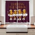 thumbnail image 2 of Ambesonne Animal Kitchen Curtains, Dancing Ballerina Words, 55"x39", Maroon and Marigold, 2 of 3
