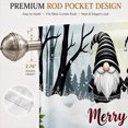 thumbnail image 4 of AshasdS Black Christmas Gnomes Row Window Valance Winter Holiday Short Curtain Rod Pocket for Kids Room, 4 of 5