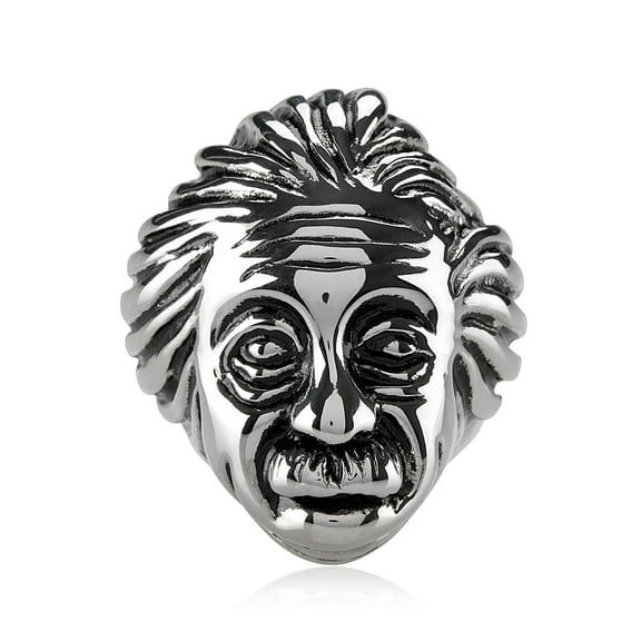 West Coast Jewelry Men's Polished Albert Einstein Ring