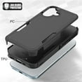 thumbnail image 4 of [PST] iPhone 16 Hard Case, Dual Layers Heavy Duty Rubber Armor Bumper Hard Case Cover, 4 of 5