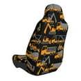 thumbnail image 2 of Wukai Yellow Excavator Full Set Car Seat Covers with Soft Padding Universal Auto Front Seats Protector and Cushion Mat, 2 of 5