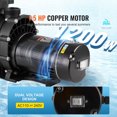 YTBW Above Ground Swimming Pool Pump Single Speed 1.5 Hp 100 Gpm 110V