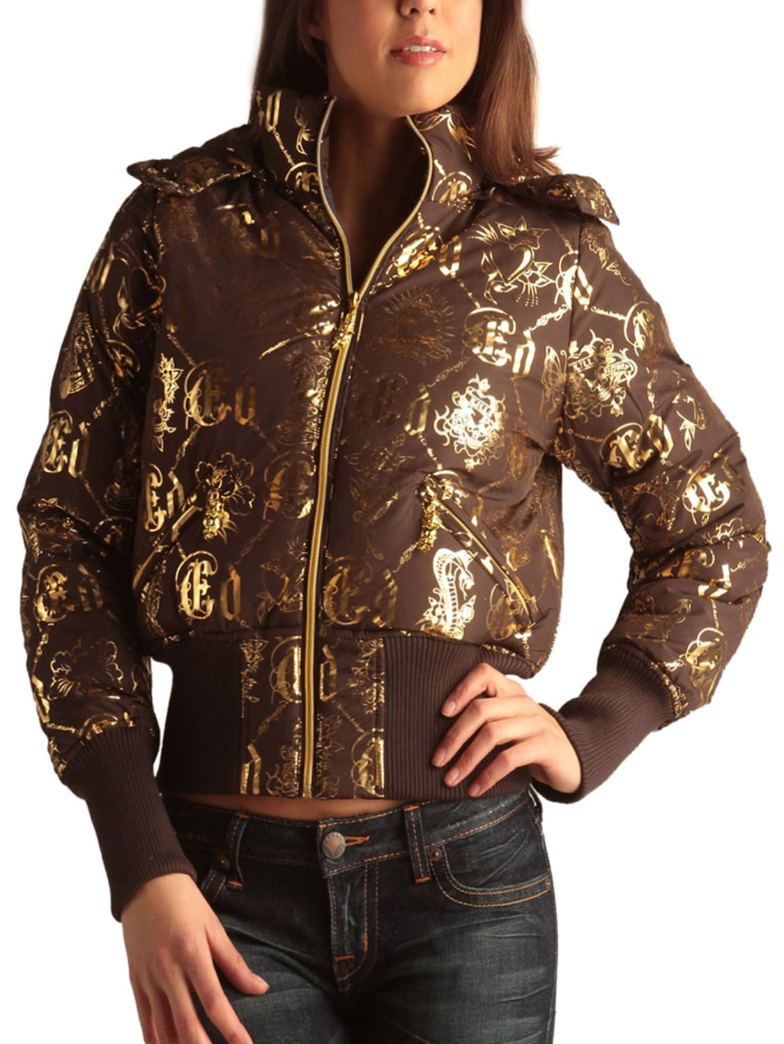 ed hardy cropped jacket