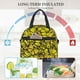 thumbnail image 4 of Balery Yellow Butterflies Bolsa de Almuerzo Impresa, Caja de Almuerzo Reutilizable, Bolsa Térmica Aislada para Almuerzo, Bolsa Antiderrames, 4 of 7