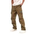 thumbnail image 2 of YABCSAZ Mens Cargo Pants Mid Rise Straight Leg Multi Pocket Breathable Casual Work Pants Cotton Blend Outdoor Joggers Streetwear Trousers with Pockets for Men, 2 of 8