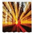 thumbnail image 3 of Ambesonne Nature Shower Curtain, Sunset in the Forest, 69"Wx84"L, Yellow Orange, 3 of 5