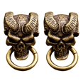 thumbnail image 1 of 2 Pcs Creative Brass Decorative Skull Shape DIY Homemade Product Accessories, 1 of 4
