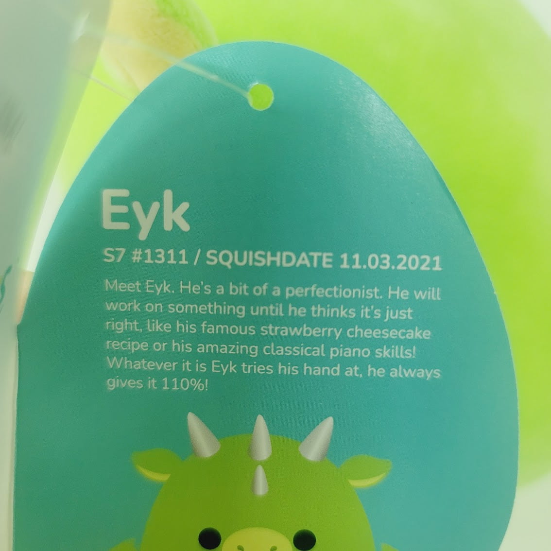 Squishmallows Official Kellytoys Plush 7 Inch Eyk the Green Dragon Ultimate Soft Animal Stuffed Toy
