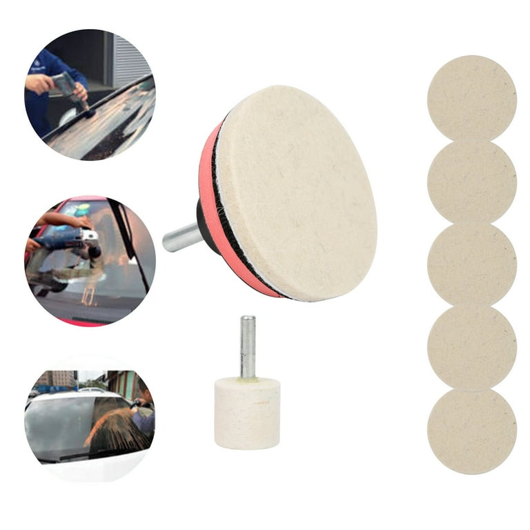 LYUMO Glass Polishing Kit Scratch Removal Set Ceric Dioxide Abrasive Discs  Polish Pad Felt 