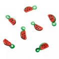 thumbnail image 2 of GKNET 10Pcs Fruit Food Lampwork Glass Charm Beads Watermelon Dangle Pendant 23-26mm, 2 of 6