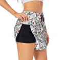 thumbnail image 2 of Haiem Christmas Elements Women's 2 in 1 Running Shorts - Lightweight Athletic Workout Gym Yoga Breathable Sports Shorts Liner with Phone Pockets-, 2 of 9