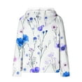 thumbnail image 4 of Women's Waffle Sweatshirt Fashion Print Hooded Sweatshirts Loose Casual Long Sleeve Top with Pocket Drawstring Pullover 2025 Trendy Clothing, 4 of 5