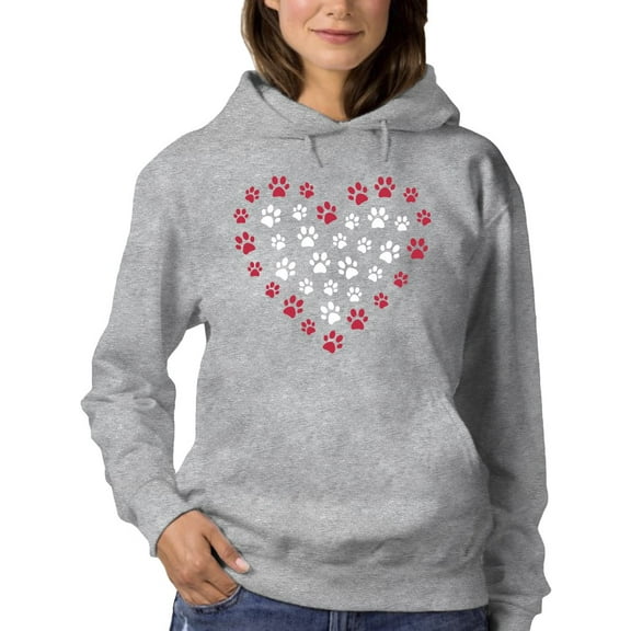 Paws Heart Hoodie Women -GoatDeals Designs, Female Small