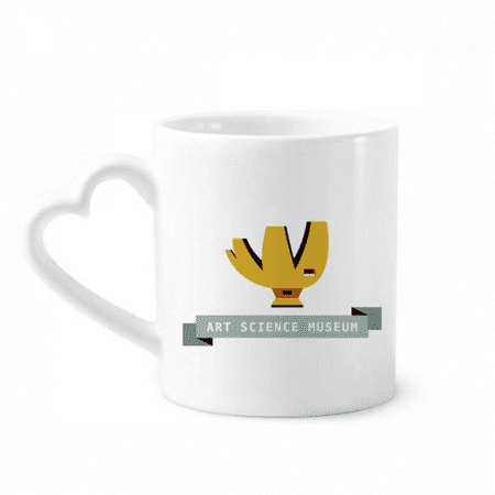 

Singapore Art Science Museum Mug Coffee Cerac Drinkware Glass Heart Cup